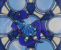 Filia in a spaceship in orbit