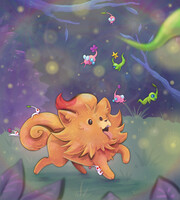 pikmin + pokemon (fire)