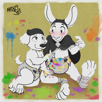 Pizza and Chicory, messy colors