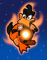 Orange Lantern Daffy Duck
