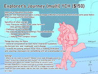 Explorers Journey YCH $150 (YOU PICK THE BACKGROUND) 3 left