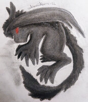 "Rip" (Fursona Charcoal Drawing)