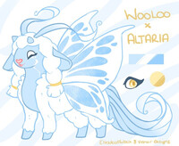 Adoptable - Wooloo x Altaria