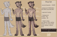 My commission price list!