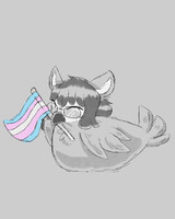 A light of pink, white and blue hues