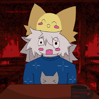 Driking coffe with a "edgy animator memer"