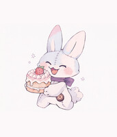 Bunny with cake