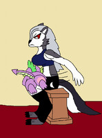 Loona spanking Spike