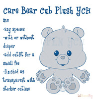 (Open YCH - $15) Care Bear Cub Plush