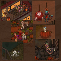 lil peek of the big Halloween YCH