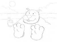 T-Bone in the Beach Sketch