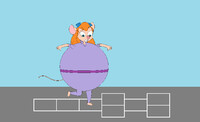 Inflated Gadget Hackwrench playing hopscotch