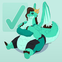 She's green because she can be placed here