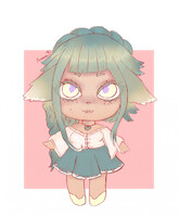 kemonomimi green fox oc