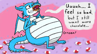 Dragon filled up on chocolate