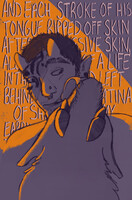 and each stroke of his tongue