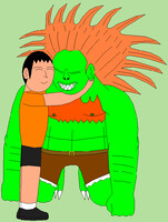 Sid hugging Blanka