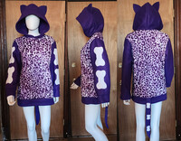 💜Purple Spotted Skelecat Hoodie For Sale✨️DISCOUNTED