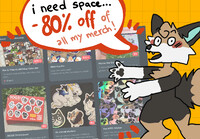 -80% off of all my merch