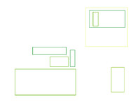 Retângulos verdes: outline colorido
