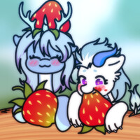 Simple Pony Sweet strawberry YCH commission