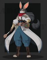 TRAVELING CHEF BUNNY - ADOPT (SOLD )
