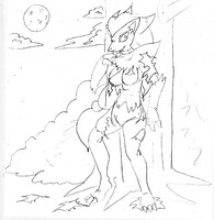 Delia Ketchum in Zoroark suit masked