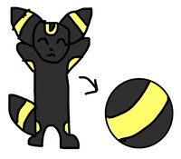 Umbreon morph into a Ball