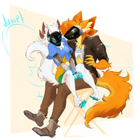 colored sketch commission