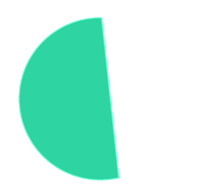 Formas-Semicírculo: GRANDE semicírculo turquesa