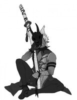 bw sketch commission for Akhoundartist