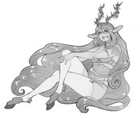 bw sketch commission for DandyBadger