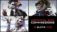 Horizontal bust commissions // closed