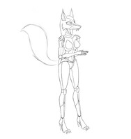 A foxy Wolf droid