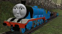 Edward Helps Gordon up the hill