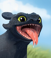 Toothless' maw
