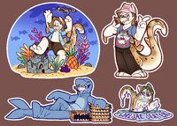 [COMM] - EpauletteNerd - Chibi Stickers