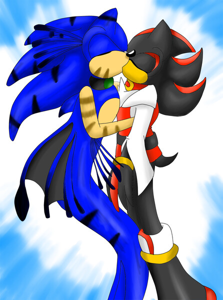 Sonadow kiss by Pixeloze -- Fur Affinity [dot] net