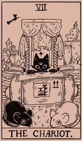 VII The Chariot Cat Tarot [Speaking of Witch]