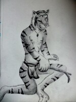 The first draw the human animal....