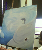 WIP Final Painting on Ceiling Tile