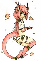 Myrakineoro 1 // Traditional chibi commission