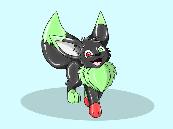 Solar the Shiny Eevee(OC Ref) by Gassyfatbear17 -- Fur Affinity