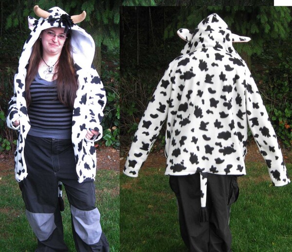 Cow hoodie with ears sale