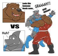 Commission: Stain vs Shark-man by Houndgrey