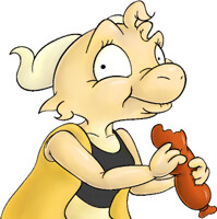 ANGELA CAN'T ENJOY HER SAUSAGE