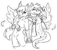 [commission] redx2's lineart