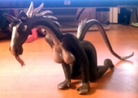 Black equine dragon