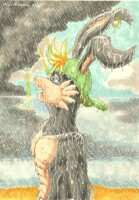 A Stroll On A Rainy Beach