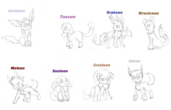 Pokemon Base (Eevee Evolutions) - 10$ by AshMeier -- Fur Affinity [dot] net